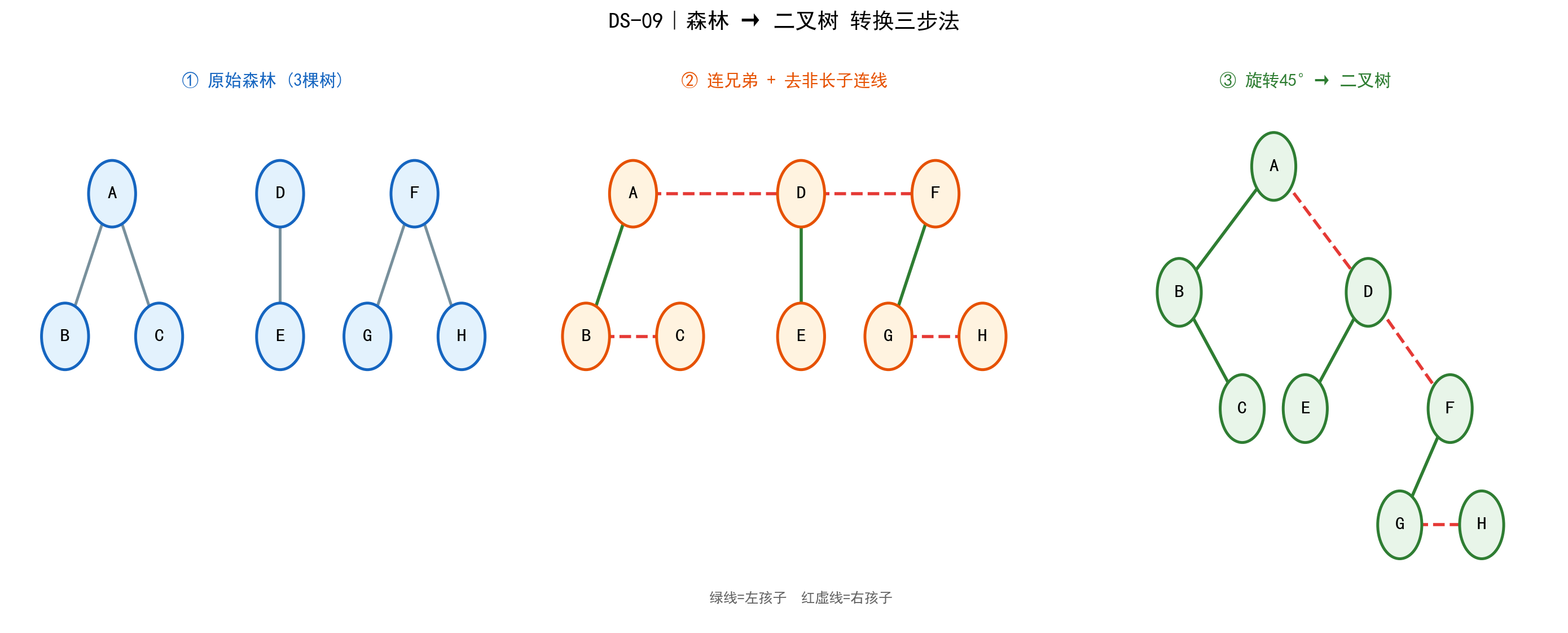 森林转二叉树流程